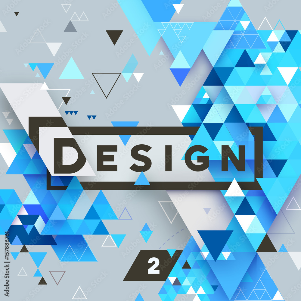 Abstract 3d vector geometrical triangular textured bright background