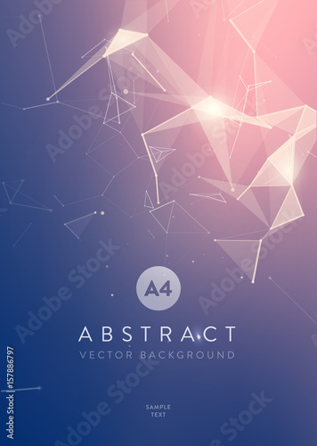 3D Abstract Mesh Background with Circles, Lines and triangular Shapes Design Layout for Your Business