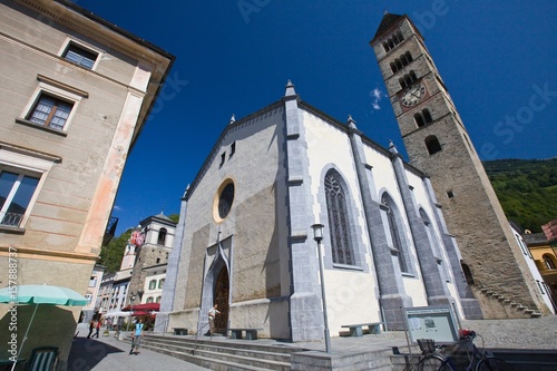 The church in Poschiavo, Val Poschiavo, Switzerland Europe photo
