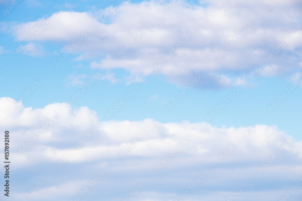 White clouds on blue sky