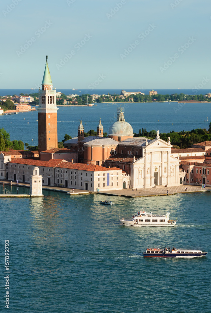 Panoramic cityscape of Venice with Santa Maria della Salute church, Venice, Italy