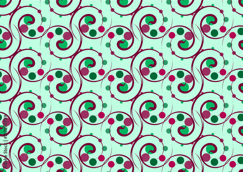 Seamless pattern in the form of abstract waves. Pattern for interior decoration. Vector illustration Seamless pattern in the form of abstract waves. Pattern for interior decoration. Vector illustration