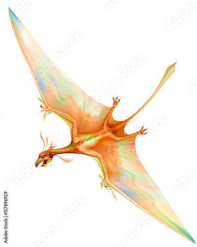 Long tailed pterosaur