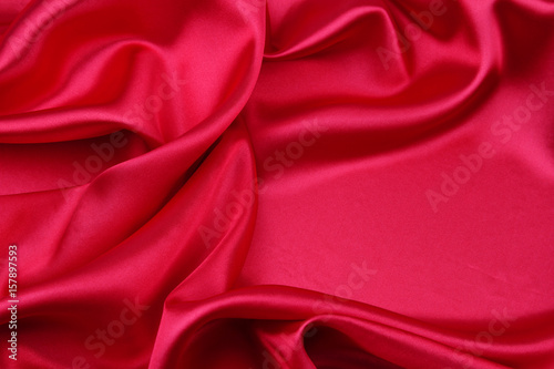 Red silk fabric