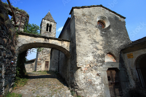 The ancient xenodochio of Santa Perpetua in Tirano, Valtellina, Lombardy Italy Europe