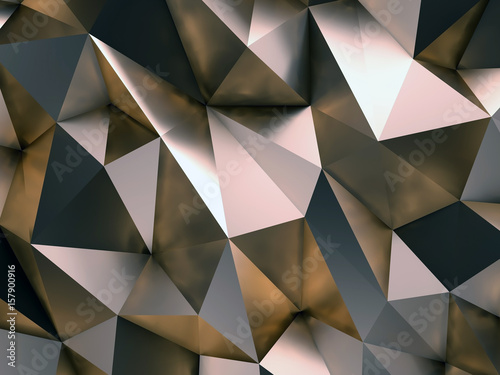 Gold Abstract Background 3D Rendering