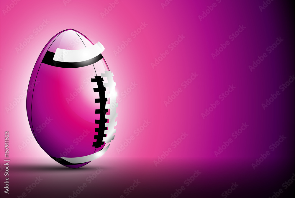 3d glossy abstract football ball with silver stripes outside. Violet (pink) tones. 3d glossy abstract football ball with silver stripes outside. Violet (pink) tones.