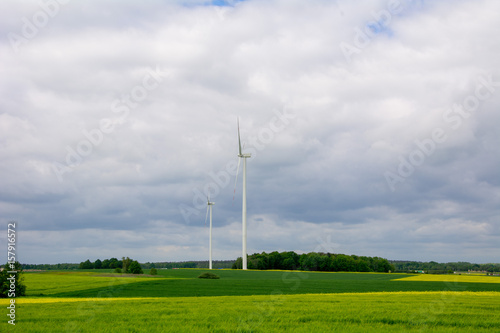 Wind turbine in the field