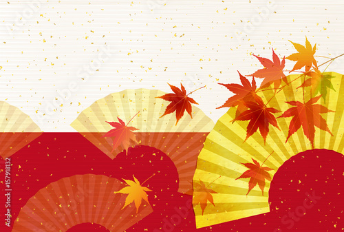紅葉　秋　和紙　背景