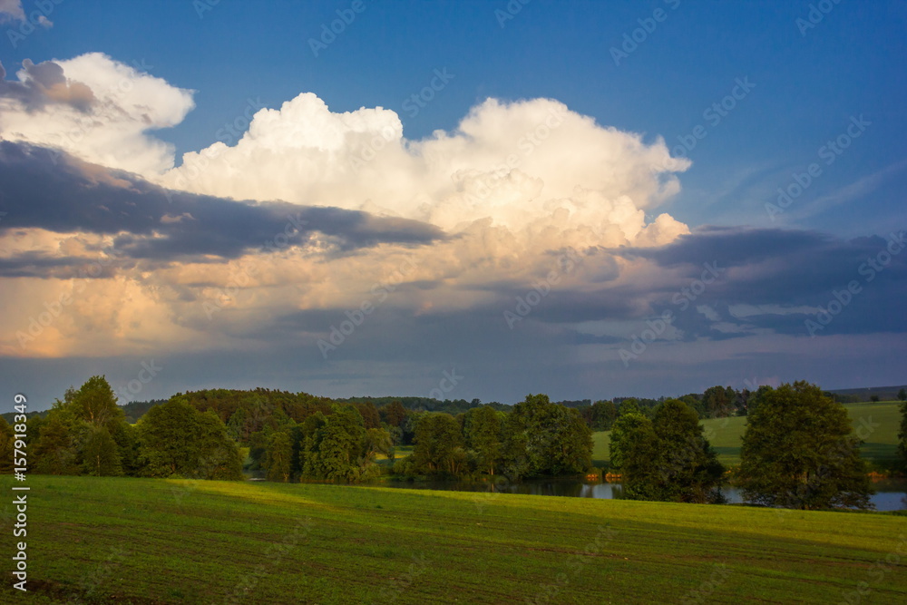 Rural landscape with dramatic sky Rural landscape with dramatic sky