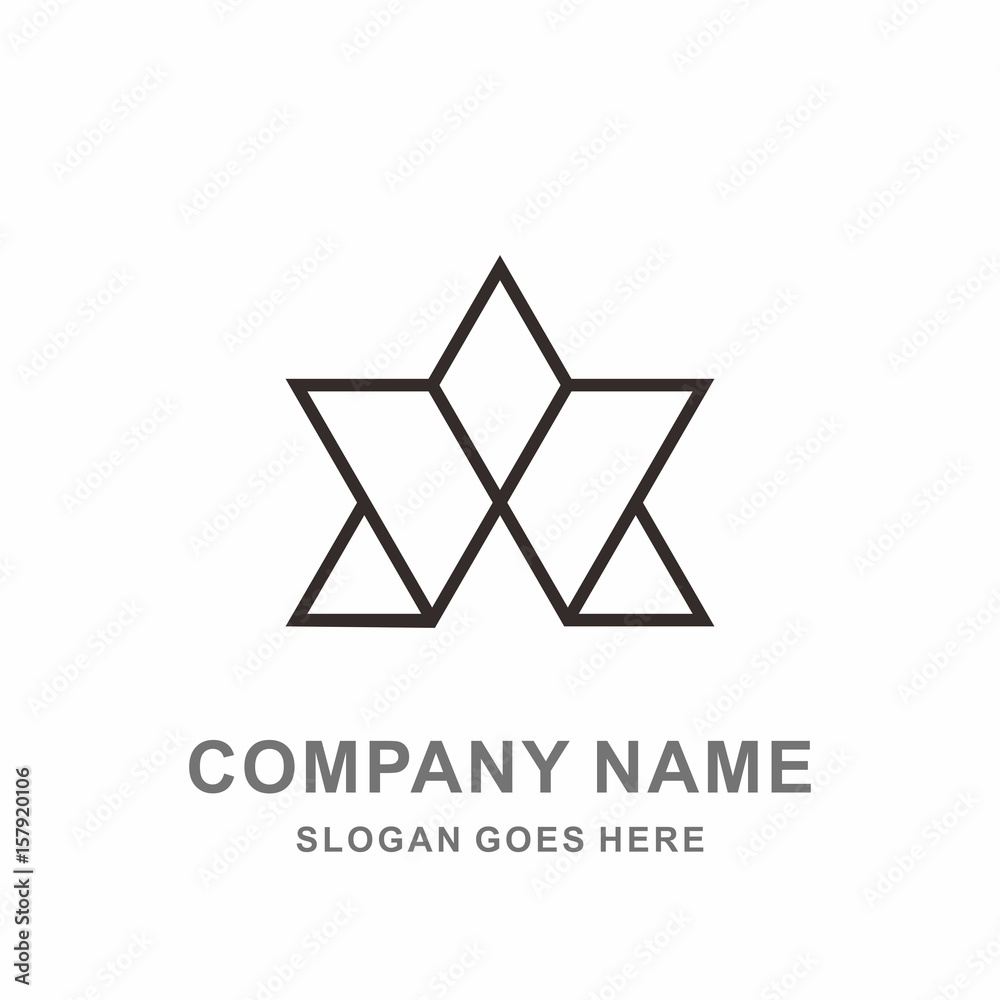 Fototapeta premium Geometric Triangle Letter X Cube Space Architecture Interior Construction Business Company Stock Vector Logo Design Template