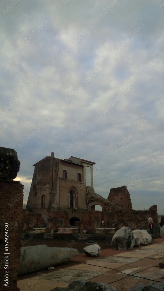 Colle Palatino a Roma, antiche rovine
