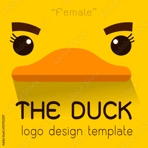 Female duck Flat logo