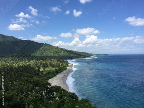 Beautiful blue beach on the coast of Senggigi, Lombok, Indonesia © FirdoussRoss