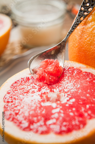 grapefruit with sugar