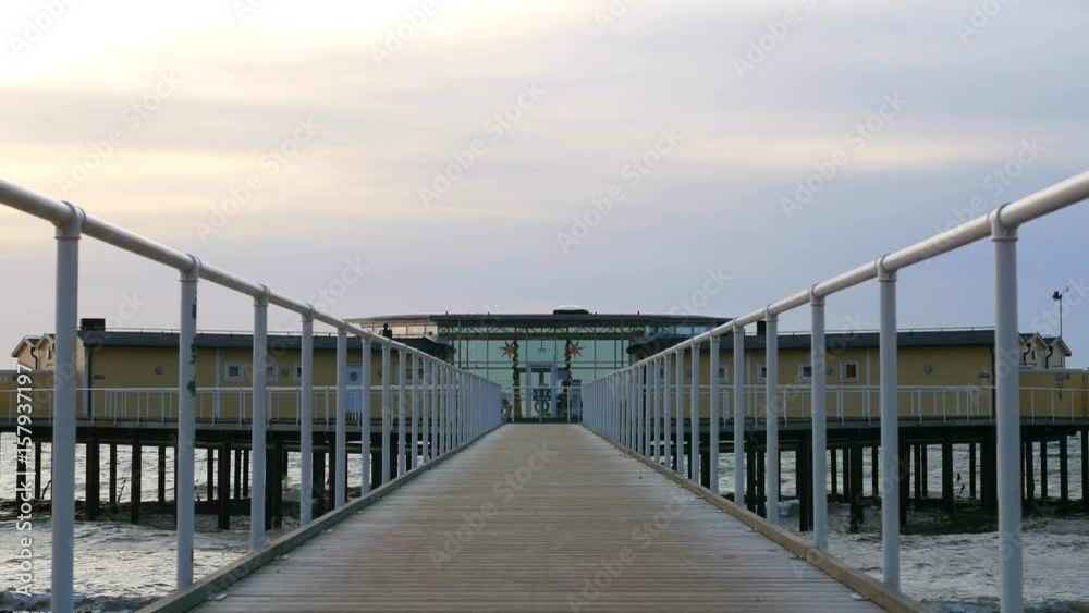 Open air bath building and pier in Helsingborg, Sweden Open air bath building and pier in Helsingborg, Sweden