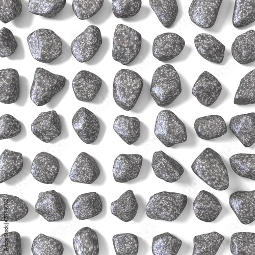 Abstract array made of rocks 3D