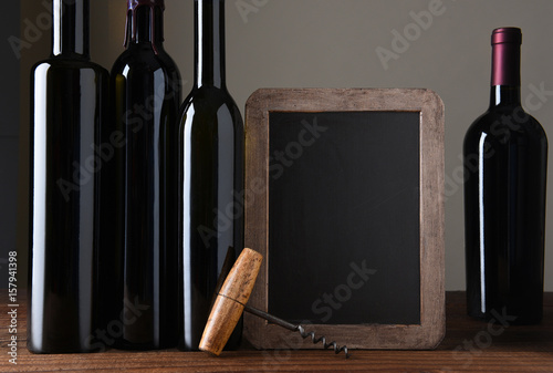 Wine Bottles and Chalk Board