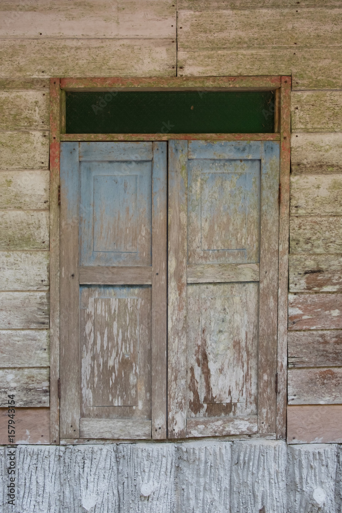 Old wood window, vintage