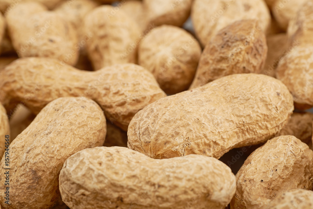Surface coated with peanuts Surface coated with peanuts