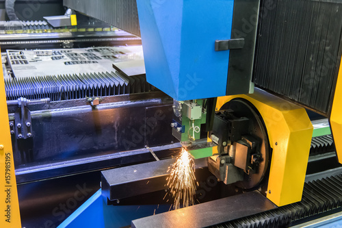 CNC laser cut machine while cutting the sheet metal