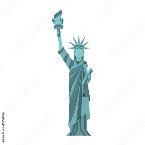 statue of liberty cartoon vector graphic design