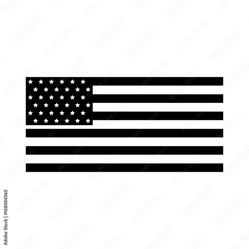 black icon american flag icon cartoon vector graphic design black icon american flag icon cartoon vector graphic design