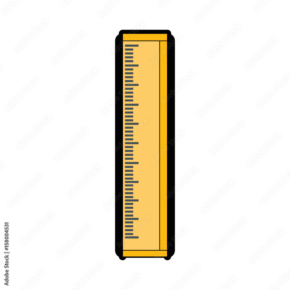 ruler utensil icon over white background. colorful design. vector illustration ruler utensil icon over white background. colorful design. vector illustration