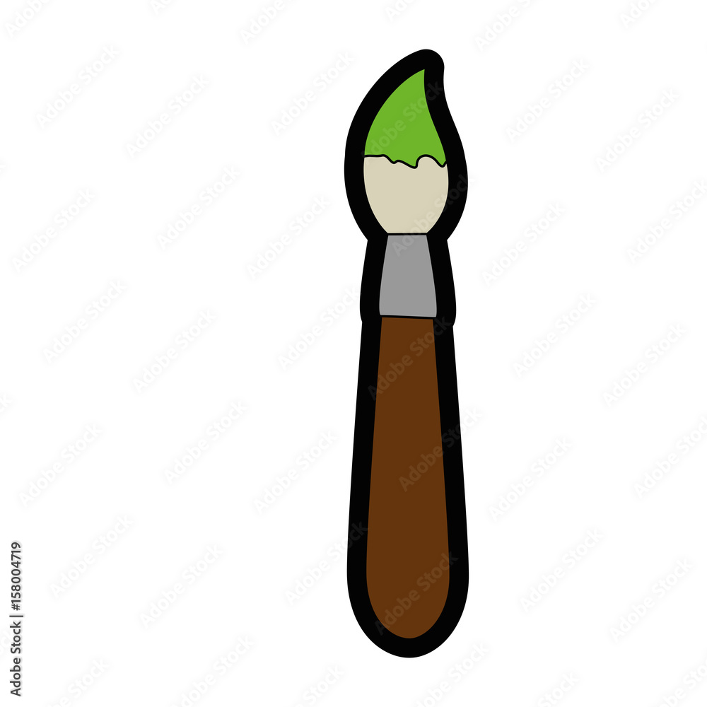 paint brush icon over white background vector illustration paint brush icon over white background vector illustration