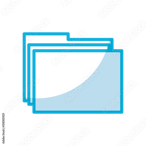 shadow blue folder cartoon vector graphic design