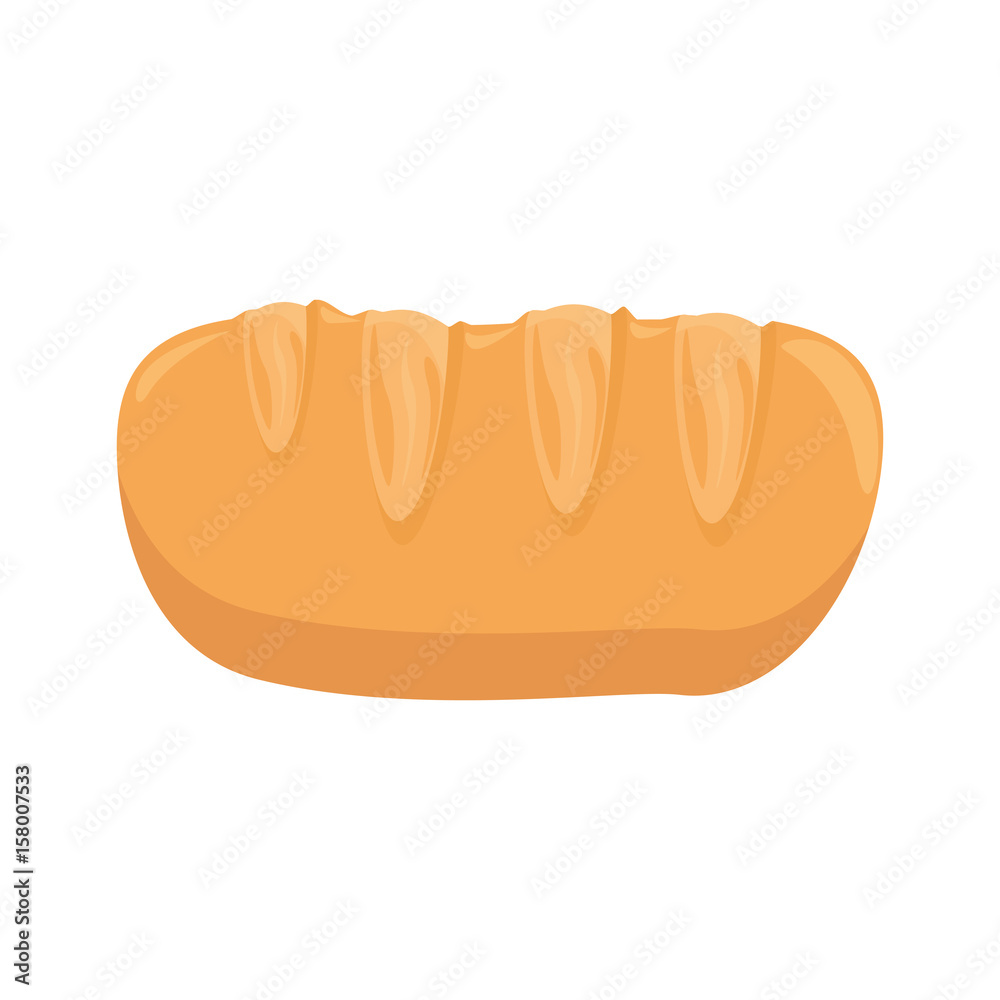 baguette bread icon over white background. vector illustration baguette bread icon over white background. vector illustration