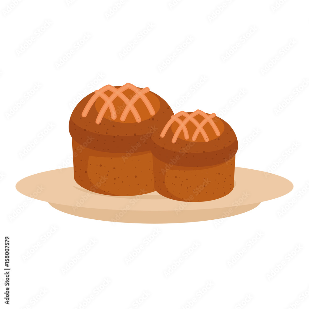 rolls of bread icon over white background. vector illustration rolls of bread icon over white background. vector illustration