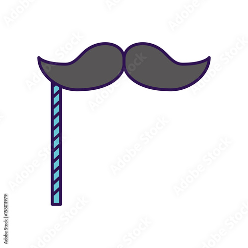 cute booth prop moustache cartoon vector graphic design