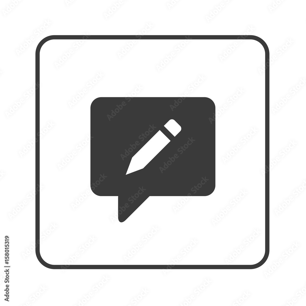 Schreiben - Sprechblase - Status - Simple App Icon Schreiben - Sprechblase - Status - Simple App Icon