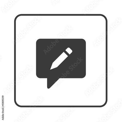 Schreiben - Sprechblase - Status - Simple App Icon