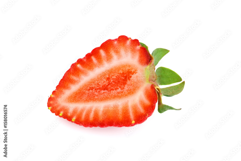 Ripe juicy strawberries on a white background. Ripe juicy strawberries on a white background.