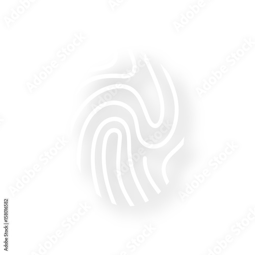Icon mit Schatten - Fingerabdruck