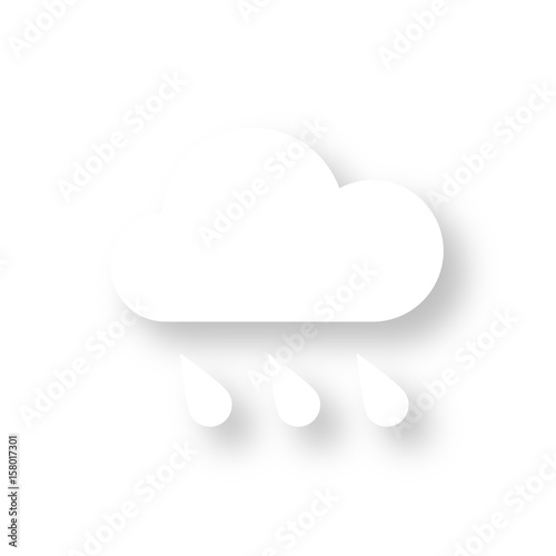 Icon mit Schatten - Regenwolke