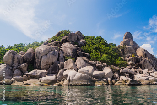 Tropical paradise on the island of Koh nang yuan in Thailand,