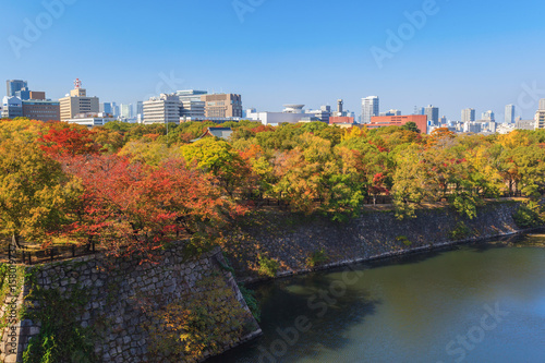 Aerial view of Osaka cityscape in autumn season at Osaka, Japan © Akarapong Suppasarn