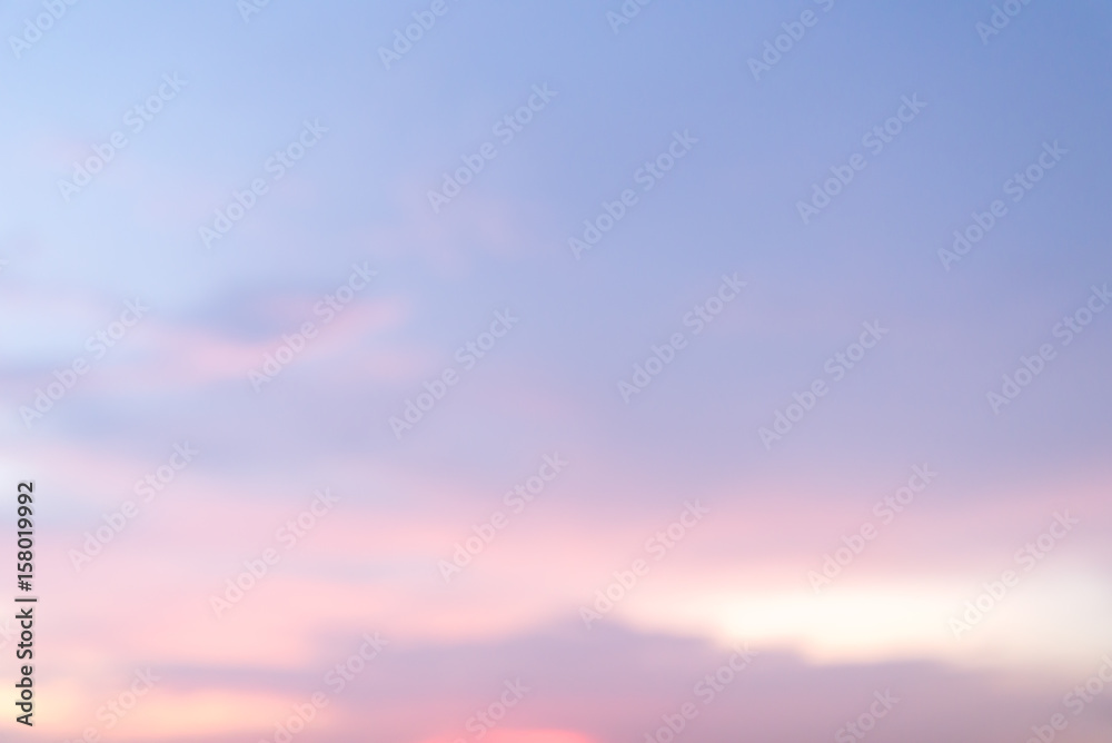 abstract Beautiful sunset sky background, blur background