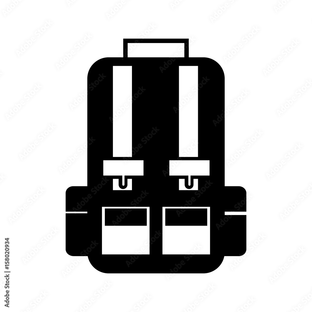 black icon travel backpack cartoon vector graphic design black icon travel backpack cartoon vector graphic design