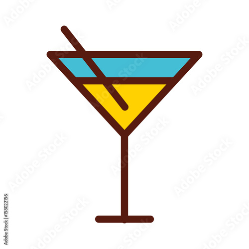 cute yellow cocktail cartoon vector graphic design