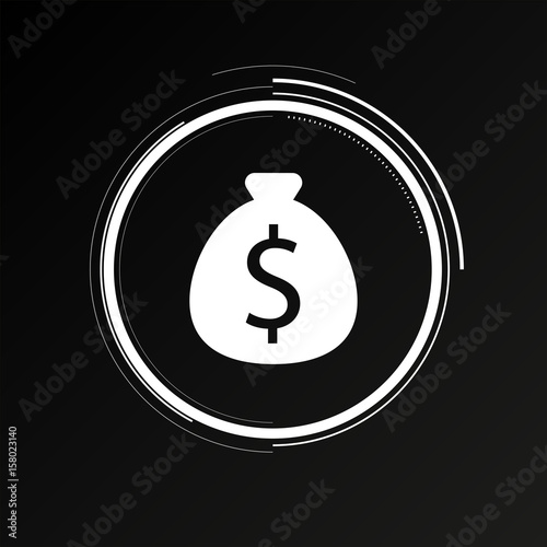 Future Button - Geldsack Dollar