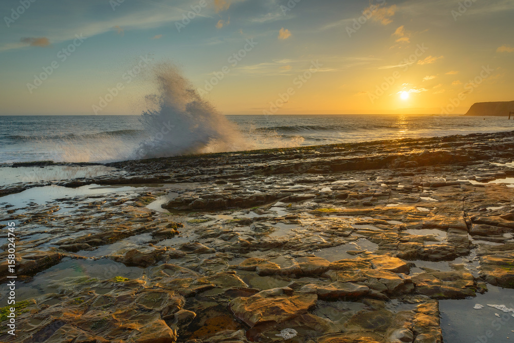 Davenport Beach Sunset California