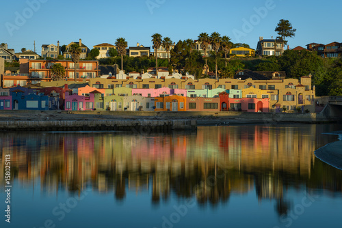 Colorful Houses at Capitola Beach California