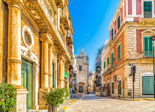 shopping streets of village in Southern Italy