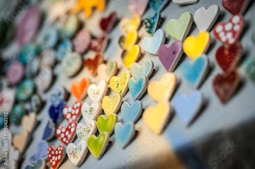 heart buttons ceramics