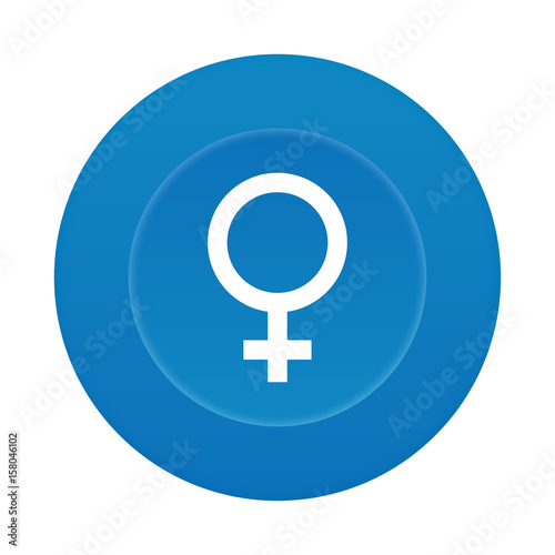 Runder 3D Button - Sexualität - Frau