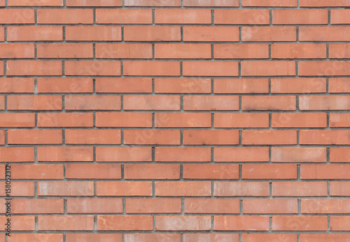 Seamless new red brick wall, brick texture